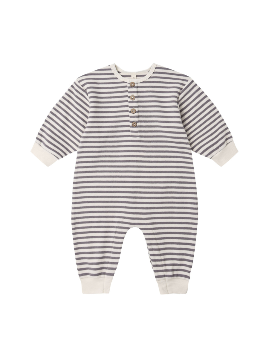 Slate Stripe Relaxed Jumpsuit