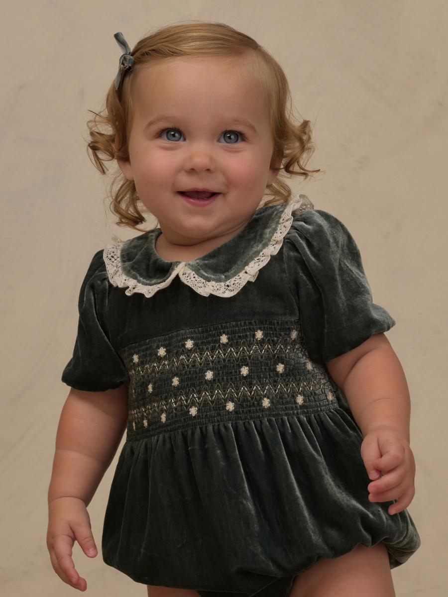Green Elizabeth Romper