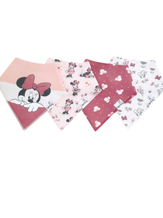 Bandana Bib Set 4 Pack - Minnie Mouse