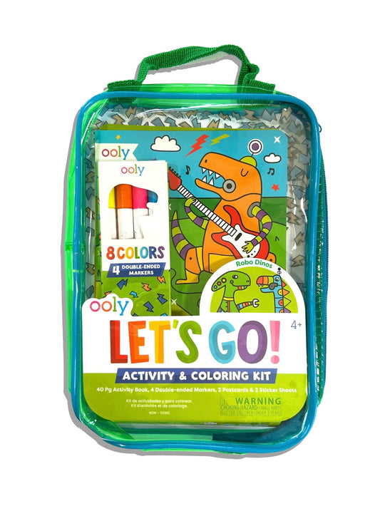 Let's Go! Activity & Coloring Kit - Dinos