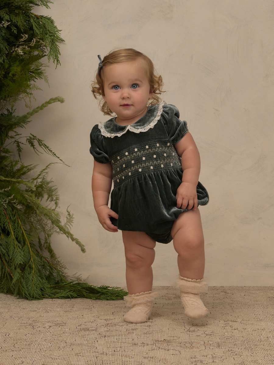 Green Elizabeth Romper