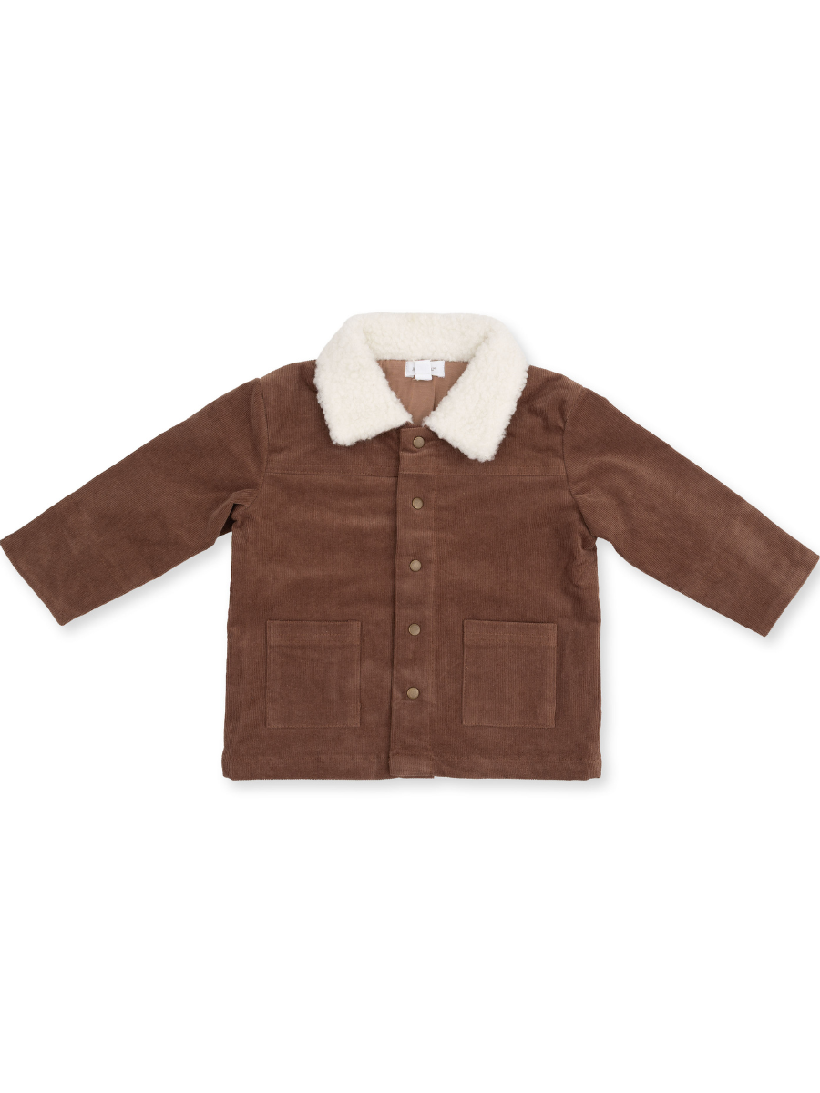 Solid Beaver Fur Corduroy Jacket