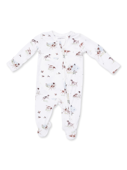 Pointer Pups and Duck Buddies Zipper Footie