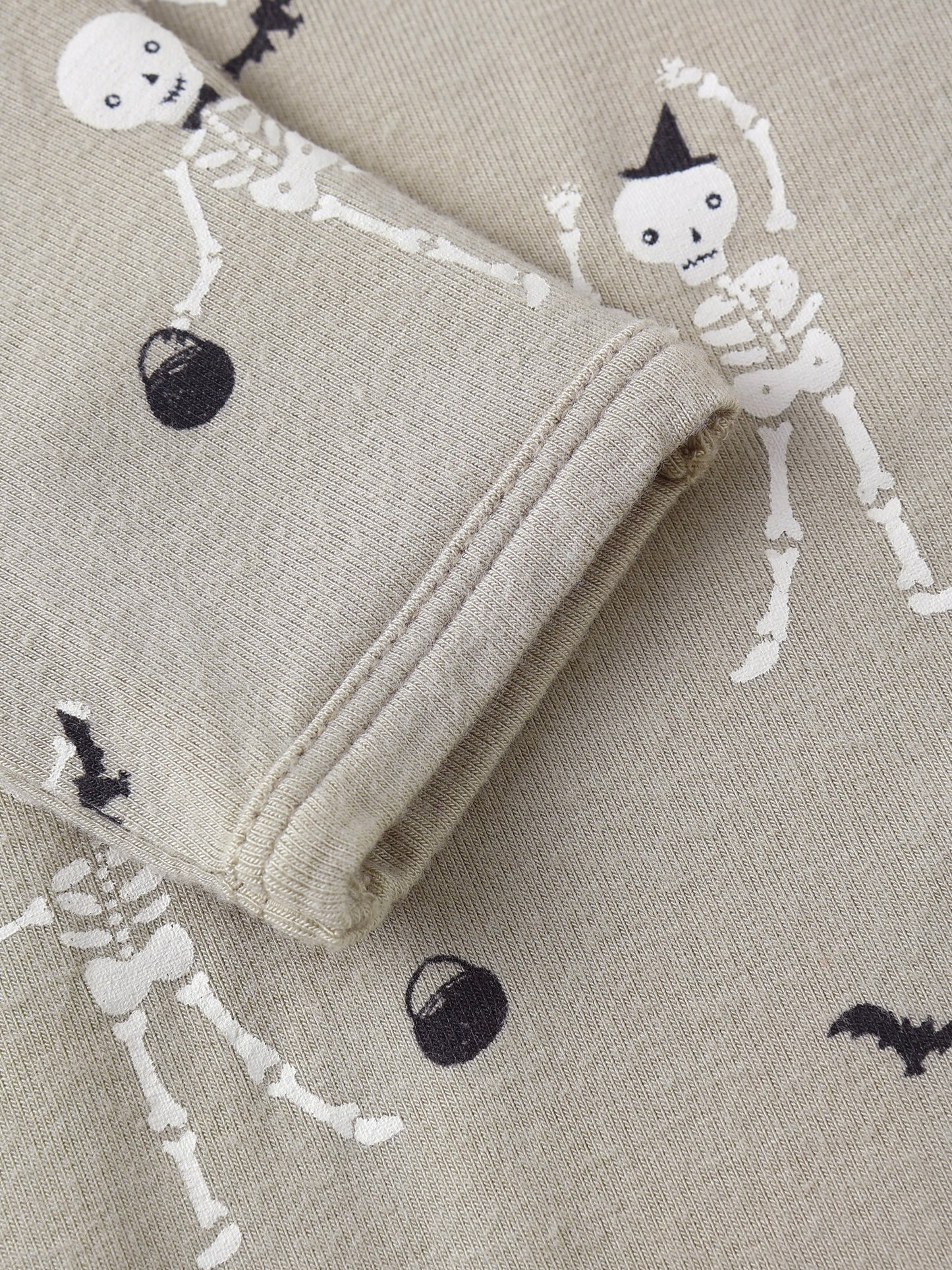 Bamboo Zip Footie - Skeletons