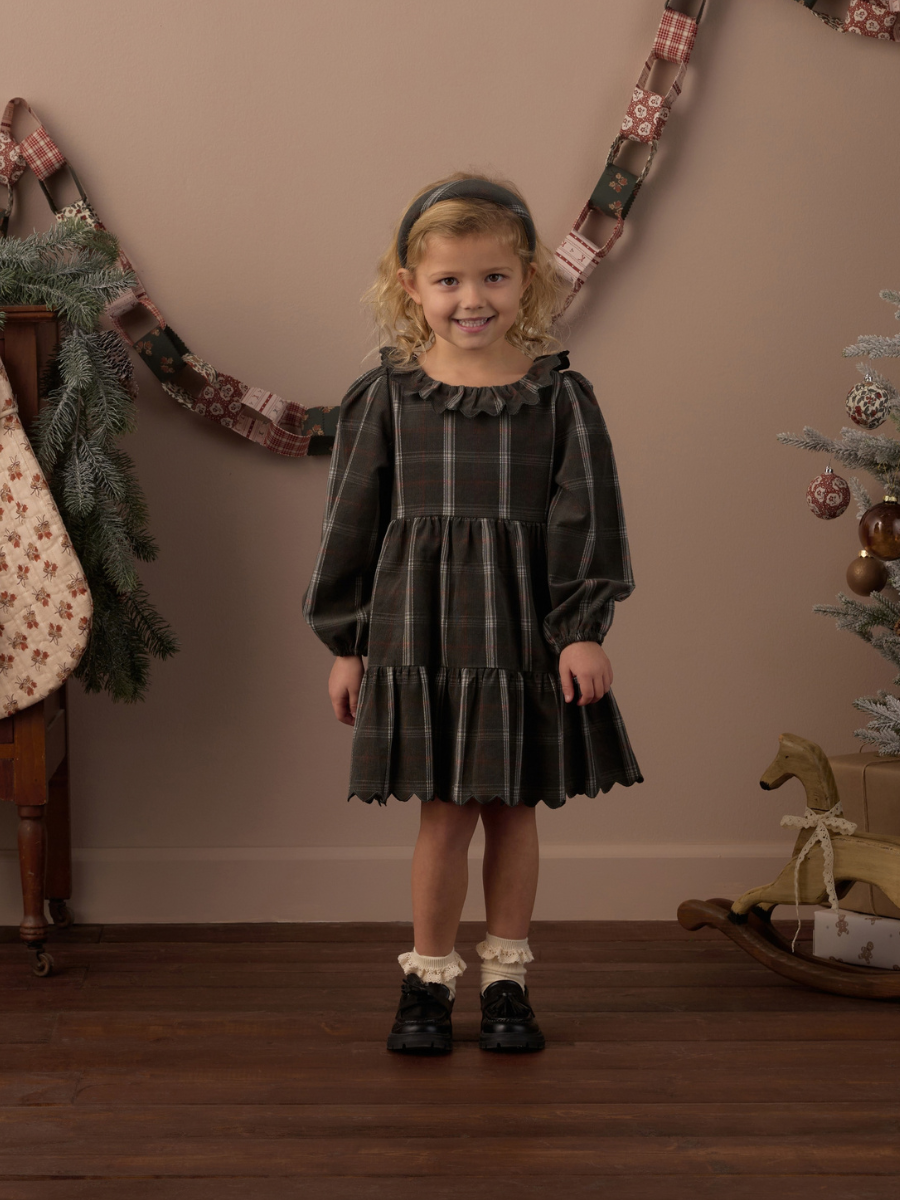 Evergreen Holiday Plaid Fran Dress