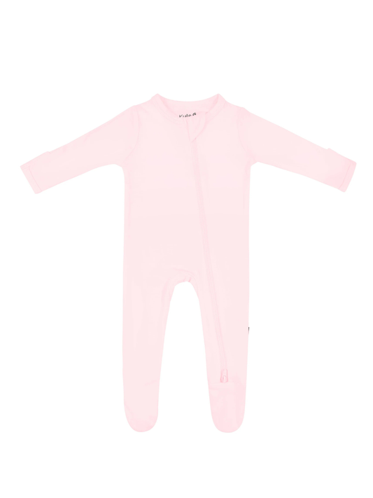Kyte Baby Zippered Bamboo Footie- Sakura