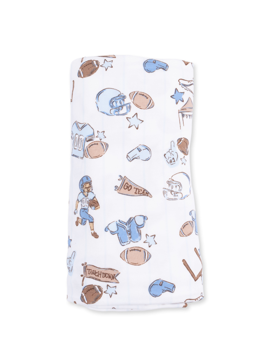 Football Nursery Swaddle Blanket