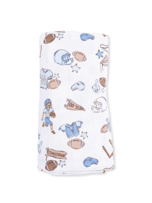 Football Nursery Swaddle Blanket
