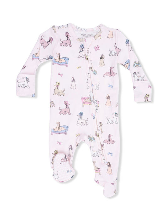 Fancy Hounds with Bows Footie