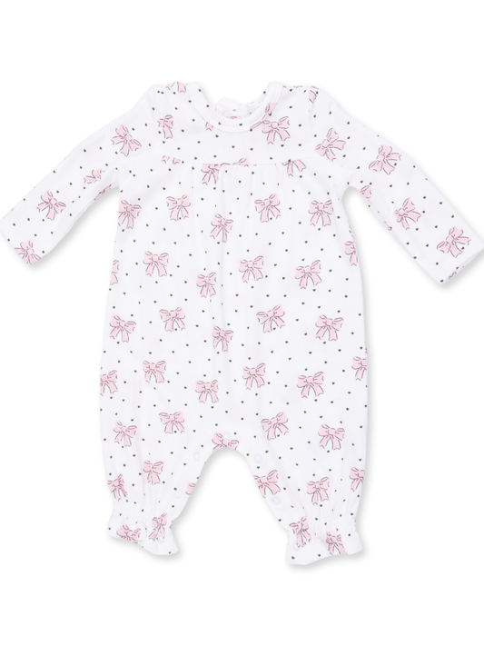 Bows + Hearts Cuffed Sleeve Romper