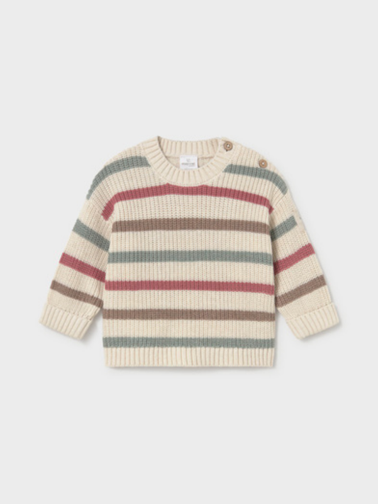 Plum + Green Stripe Sweater