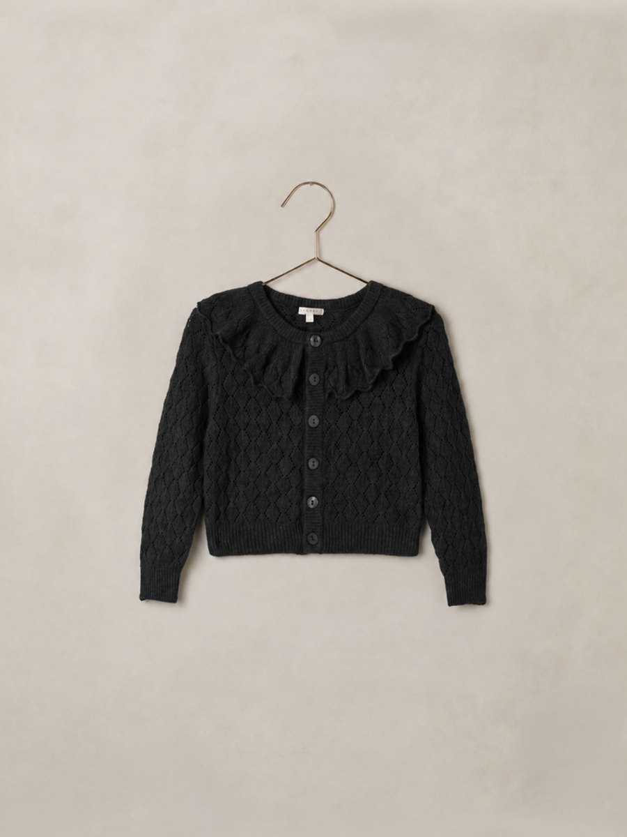 Black Ruffle Cardigan