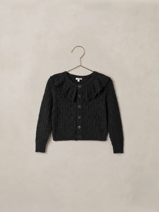 Black Ruffle Cardigan