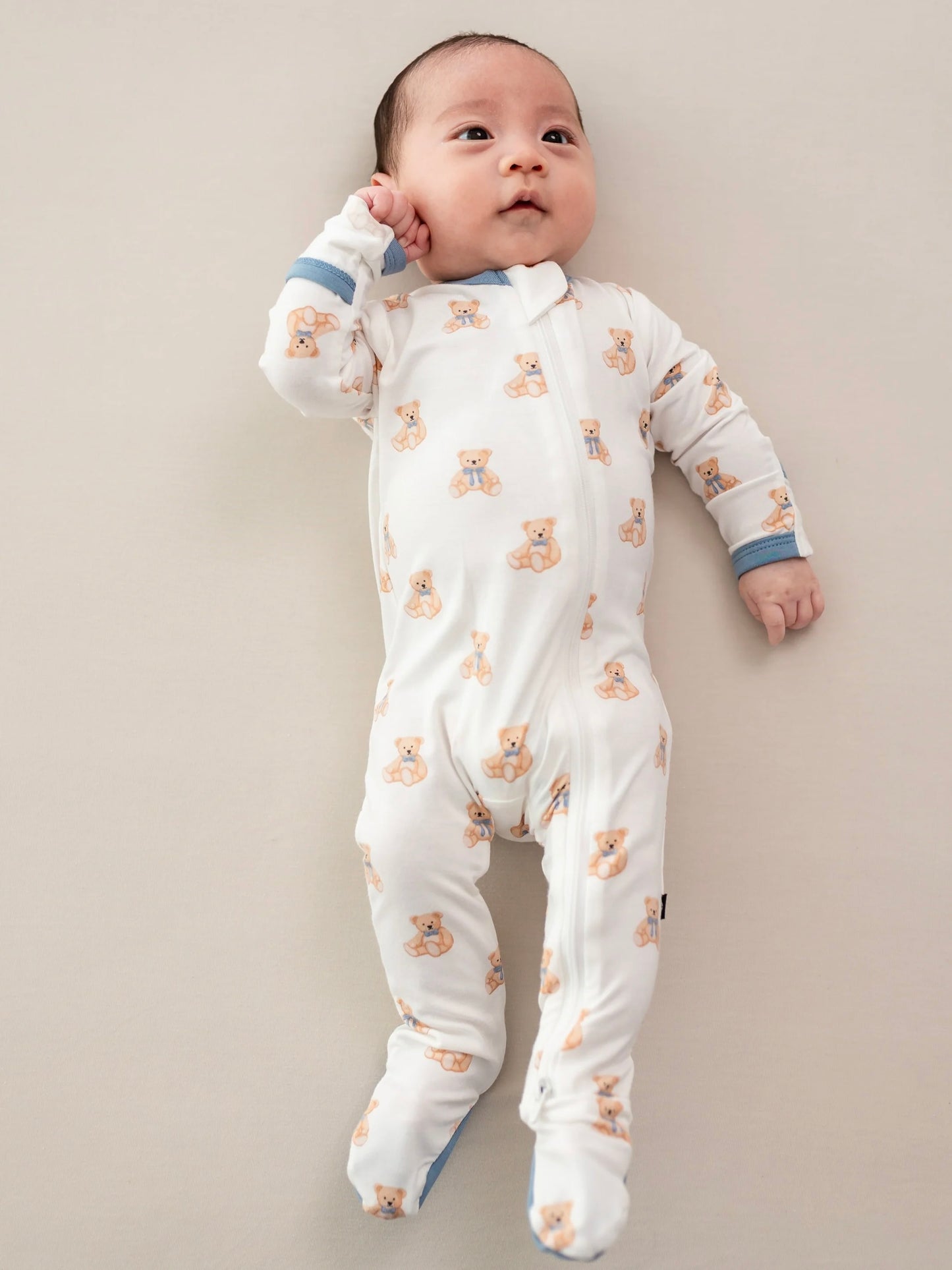 Kyte Baby Zippered Bamboo Footie- Teddy Bear