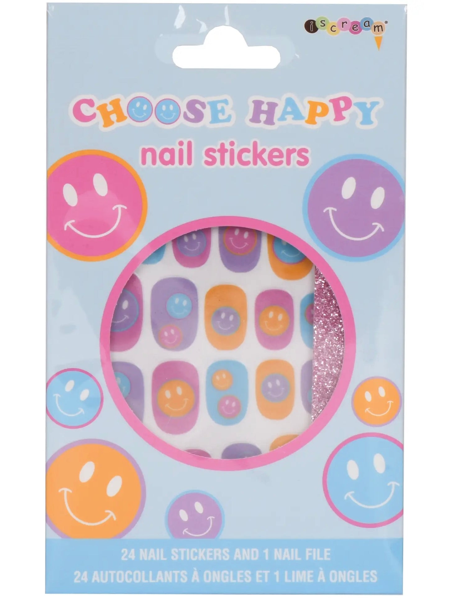 Happy Tie Dye Nail Stickers
