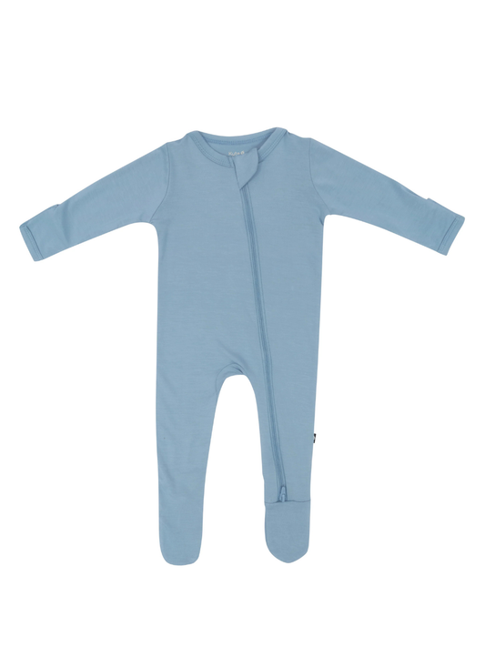 Kyte Baby Zippered Bamboo Footie- Slate