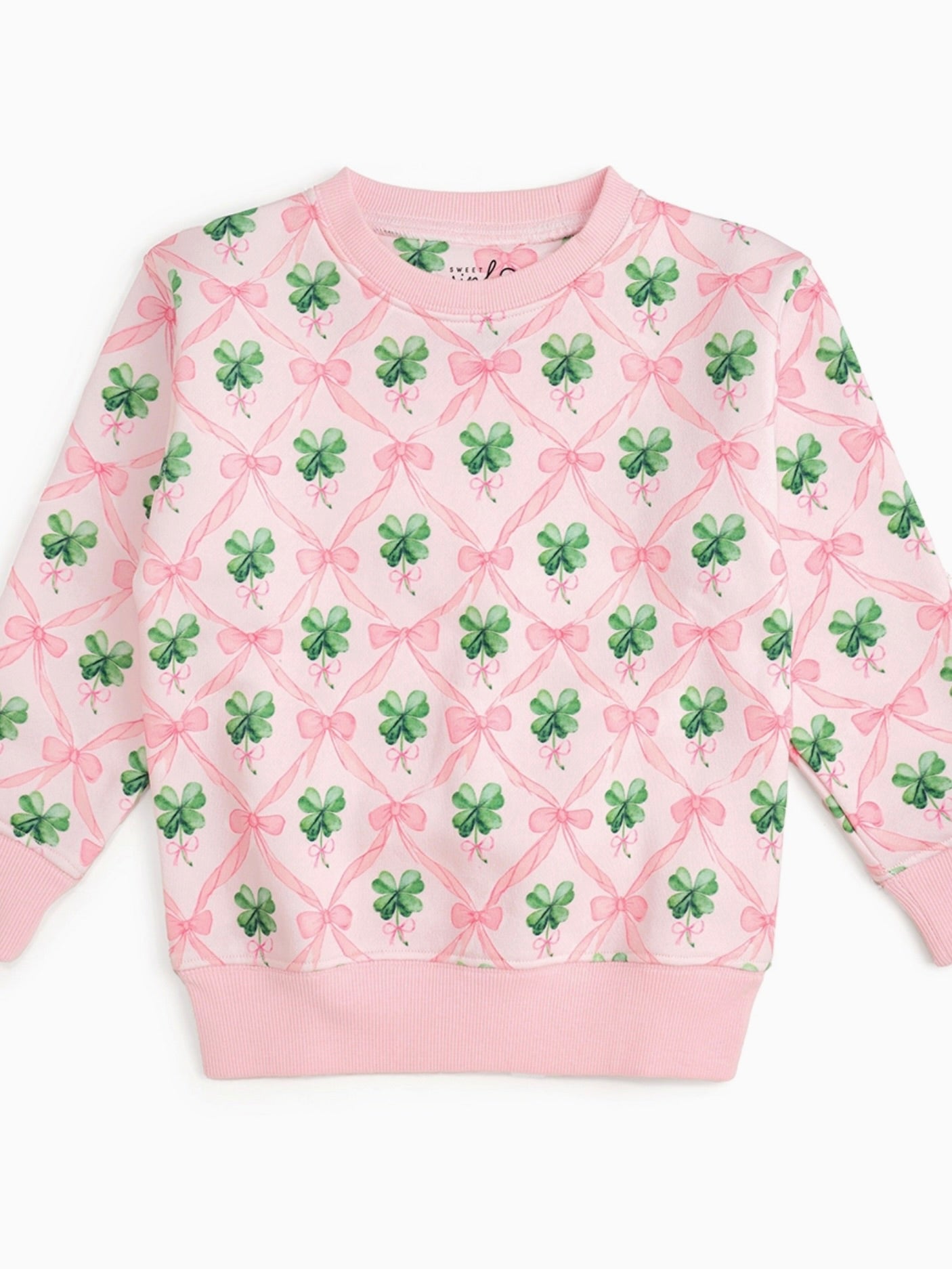 Coquette Clover Sweatshirt - Pink