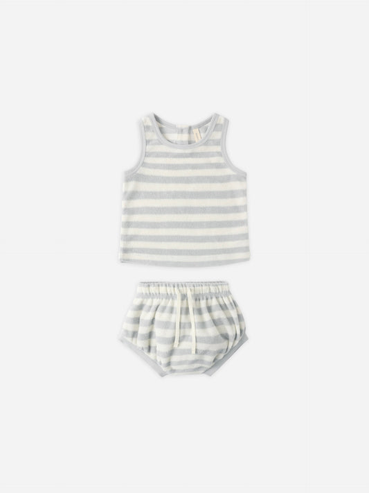 Sky Stripe Terry Tank + Short Set