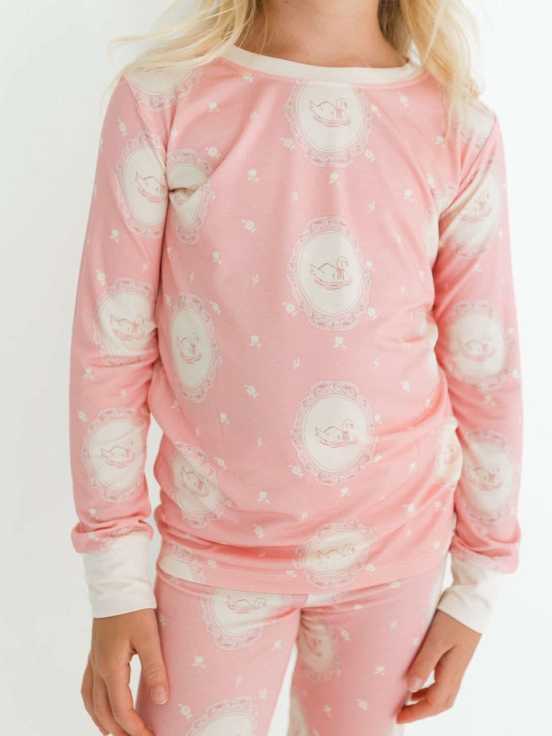 Swan Bloom Two Piece PJ Set