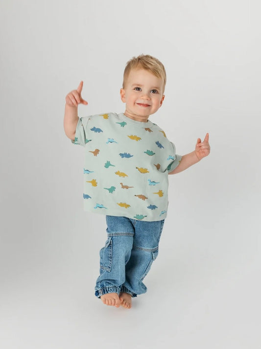 Little Love Tee - Mint Dino