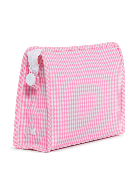 Gingham Pink Roadie Pouch - Large