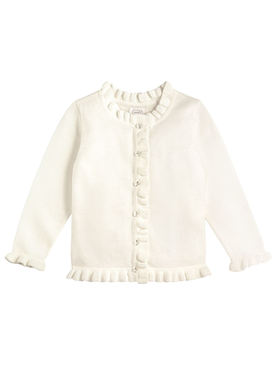 Ivory Ruffle Cardigan