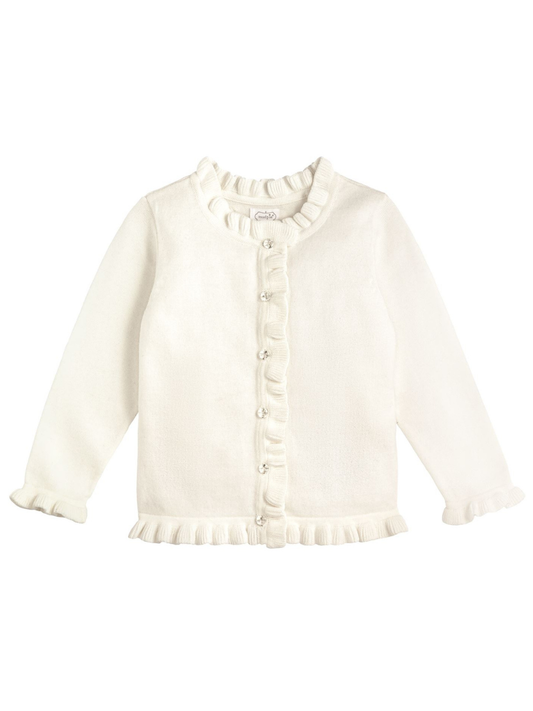 Ivory Ruffle Cardigan