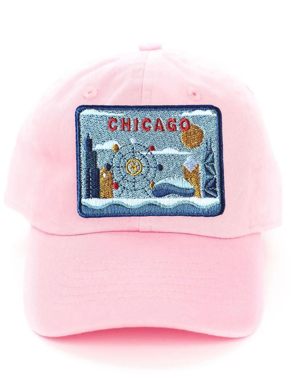 Chicago Postcard Baseball Hat - Light Pink