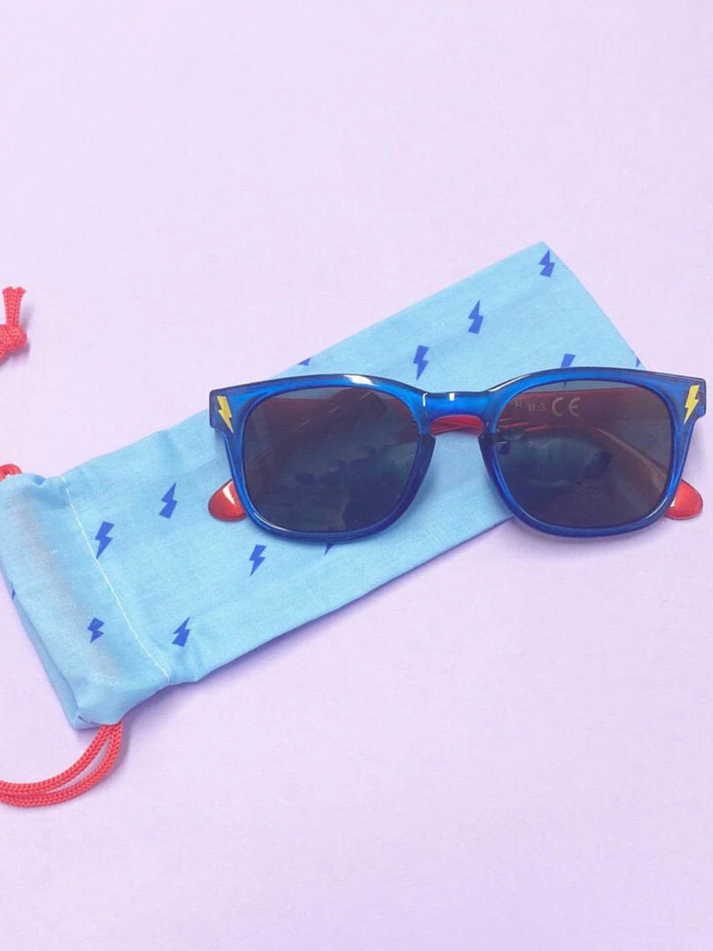 Blue Lightning Flash Sunglasses