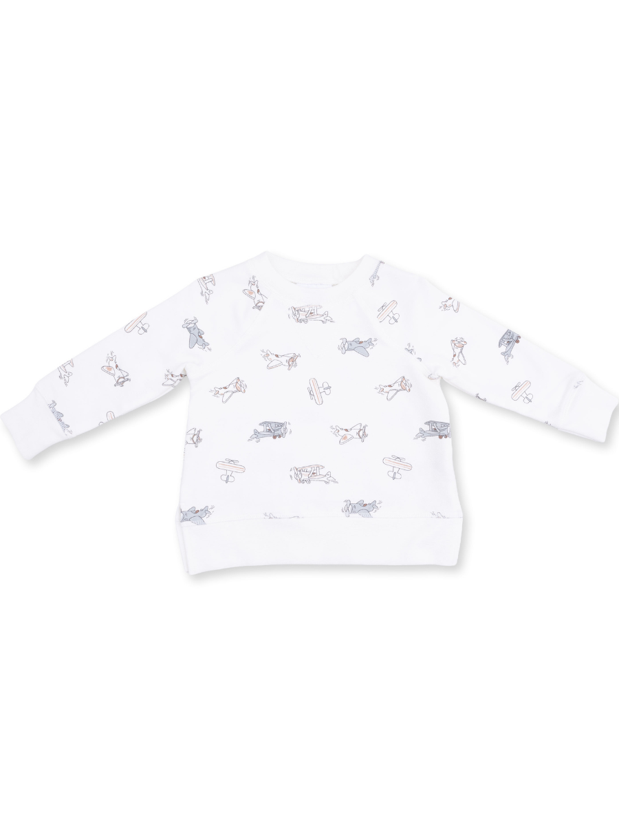 Vintage Airplane Pilots Raglan Sweatshirt