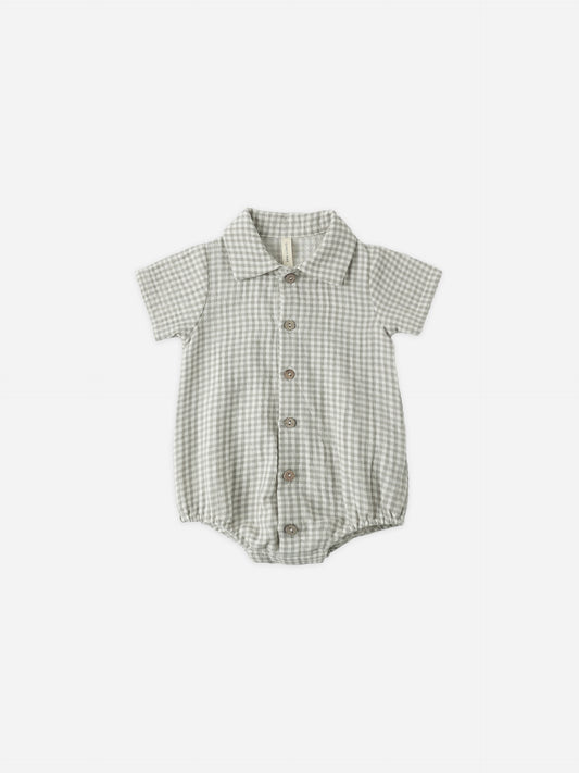 Sage Gingham Matteo Romper