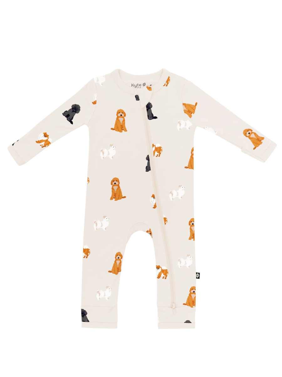 Kyte Baby Zippered Romper- Fluffy Dog