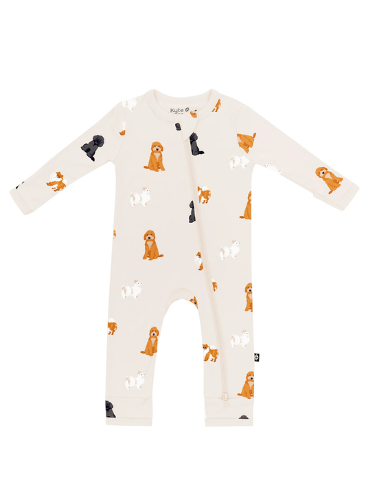 Kyte Baby Zippered Romper- Fluffy Dog