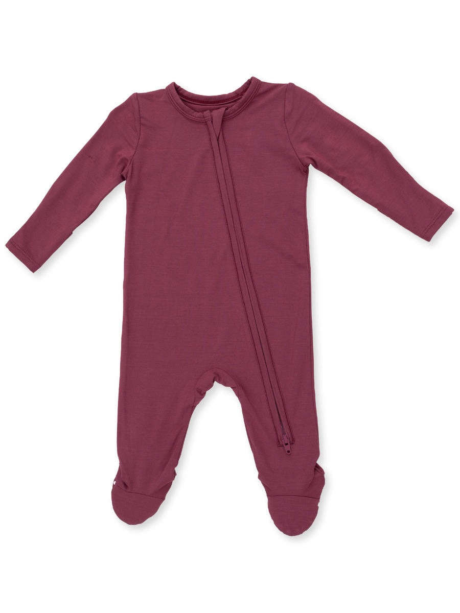 Solid Oxblood Red Footie