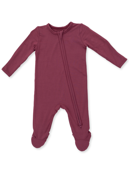 Solid Oxblood Red Footie