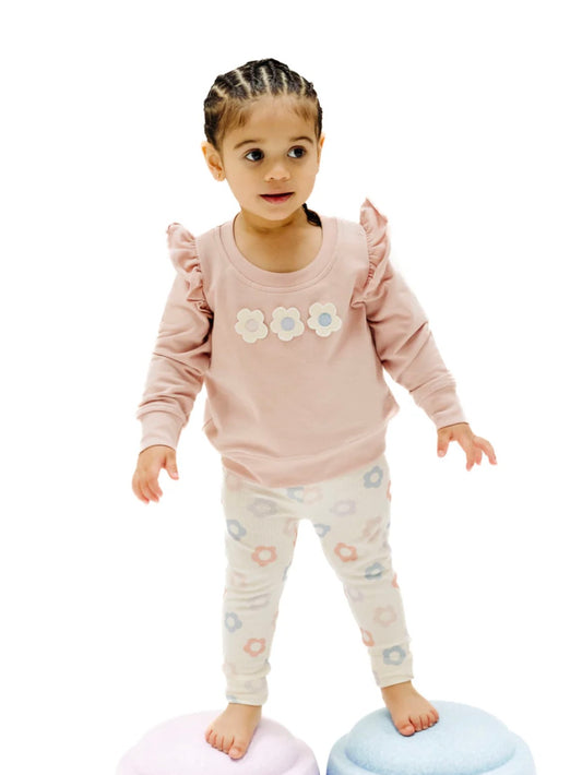 Daisy Pop French Terry Sweatshirt + Legging