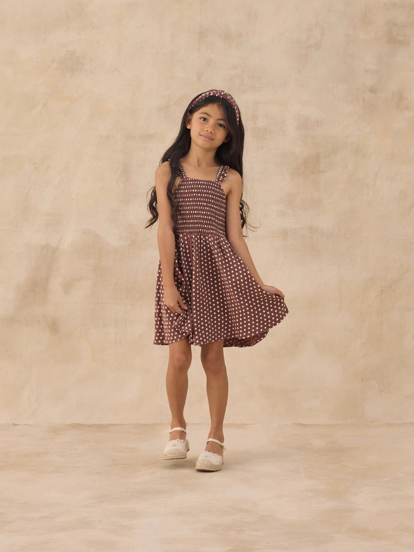 Chocolate Polka Dot Lainey Dress
