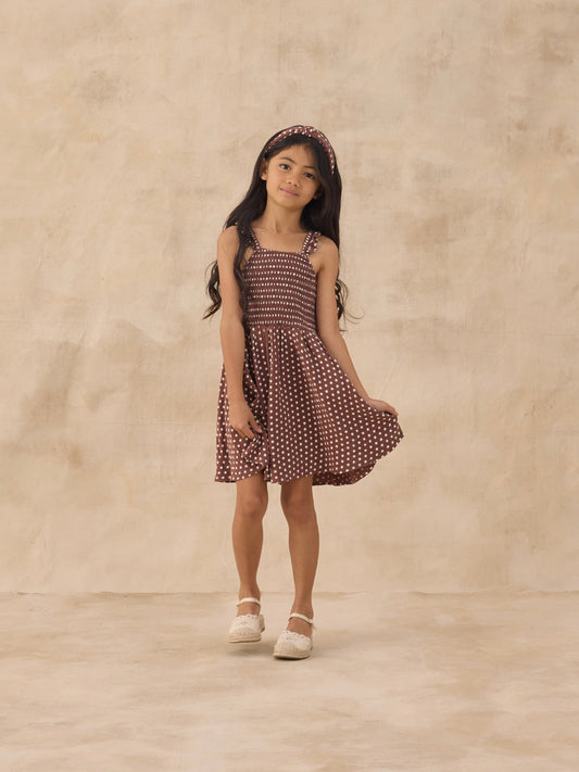 Chocolate Polka Dot Lainey Dress