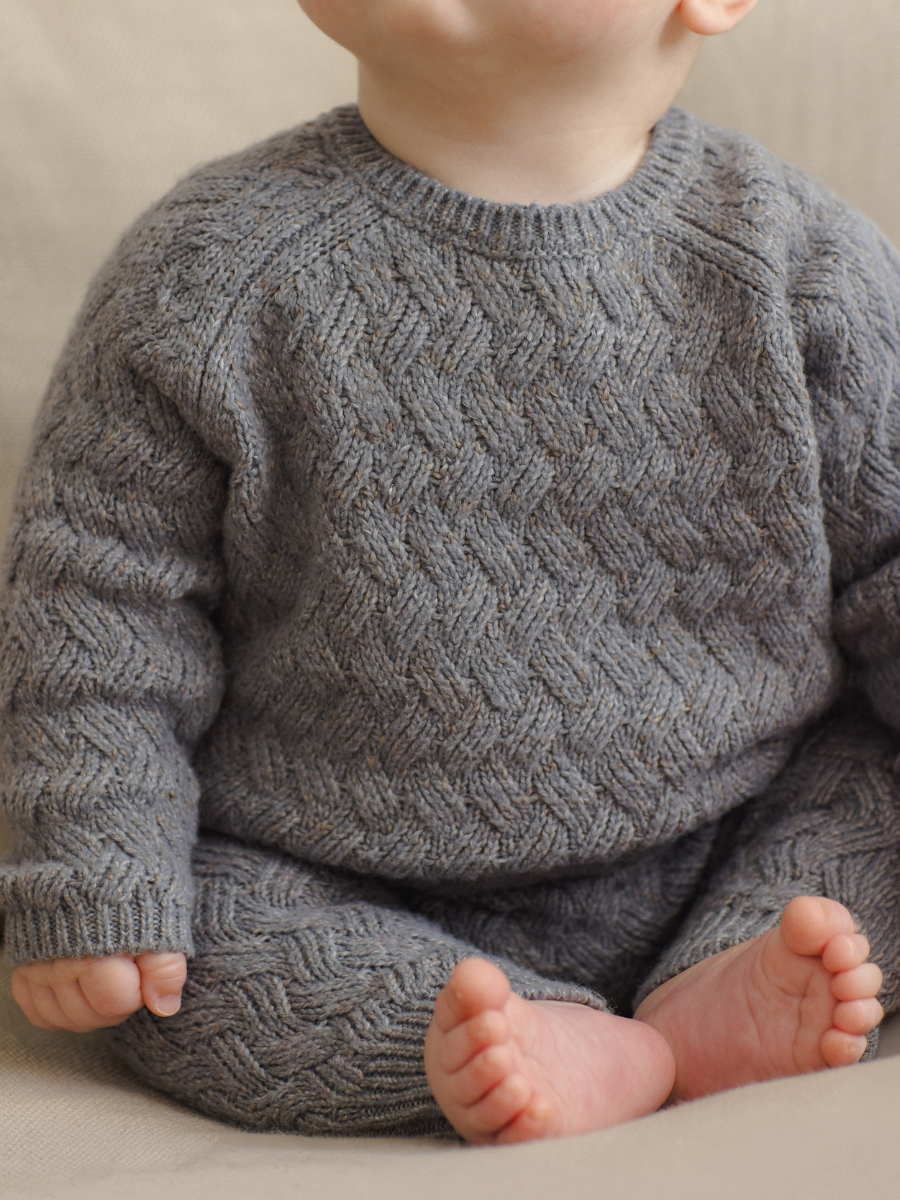 Heather Slate Knit Sweater