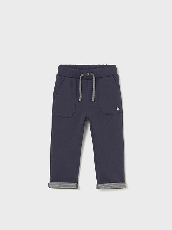 Knit Baby Drawstring Pant - Navy