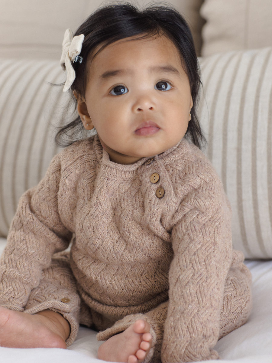 Heather Almond Knit Sweater