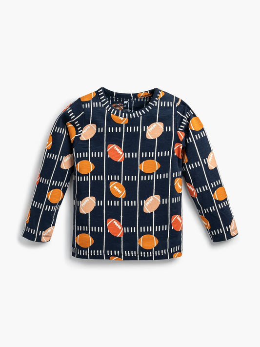 Long Sleeve Tee - Navy Football