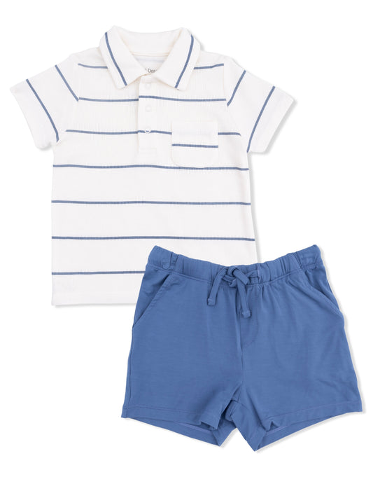 Vintage Stripe Polo + Casual Short