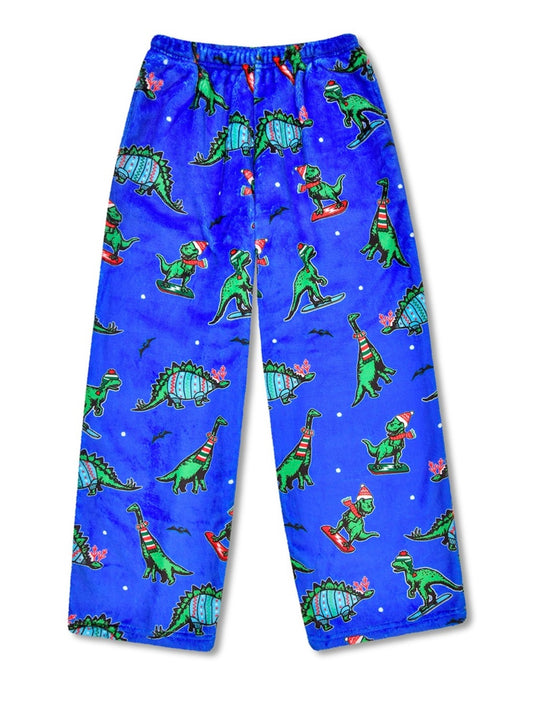 Holiday Dino Plush Pants