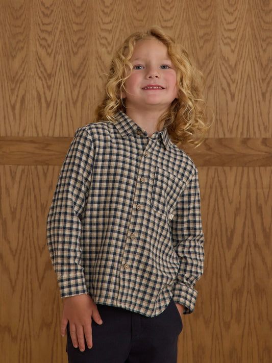 Long Sleeve Shirt - Navy Check