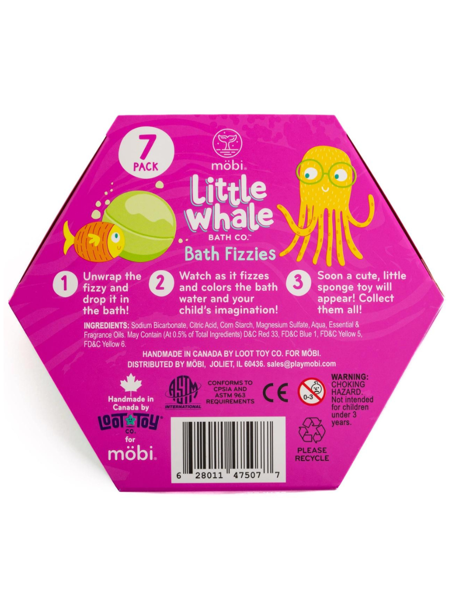 Little Whale Bath Fizzles 7 Pack