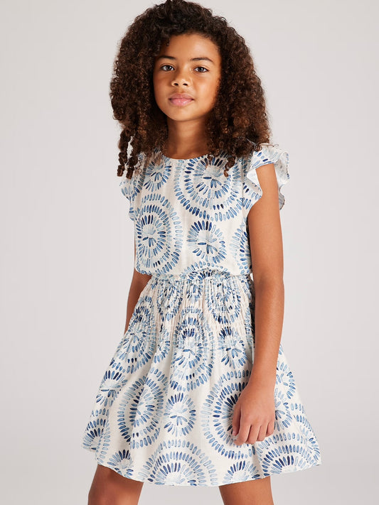 Ruched Dress - Lake