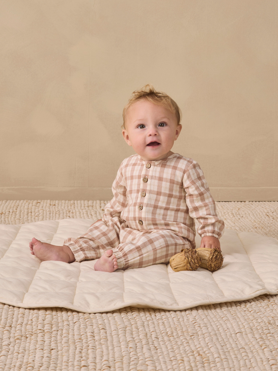Rustic Plaid Woven Jumpsuit