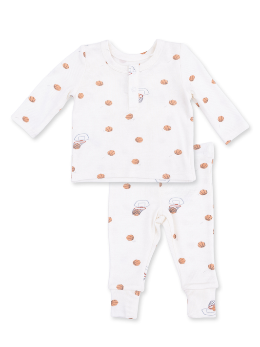 Mini Basketballs Long Sleeve Henley Play Set