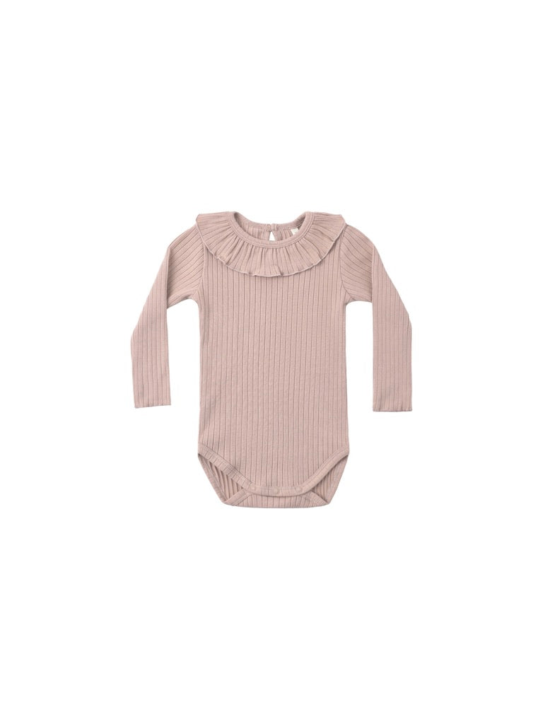 Rosewood Ruffle Collar Bodysuit